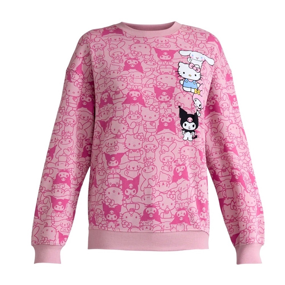 Hello Kitty & Friends Fleece Pullover Sweatshirt Long Sleeves, Sizes XXS NWT